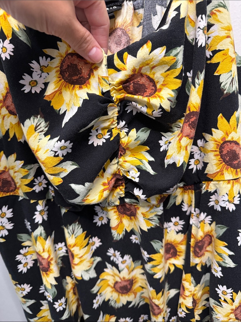 Torrid Sunflower Print Sundress - Black & Yellow Floral - Picture 3 of 6